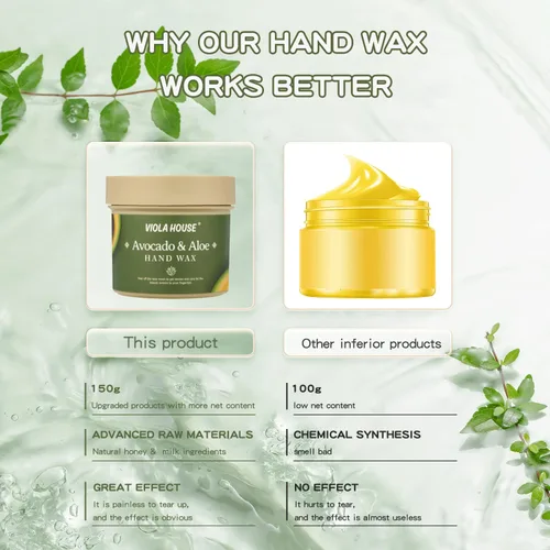 Miniatura 6 de VIOLA HOUSE Máscara de mano de aguacate y aloe Peel Off cera de manos, máscaras peladoras de manos – Película hidratante hidratante nutritiva
