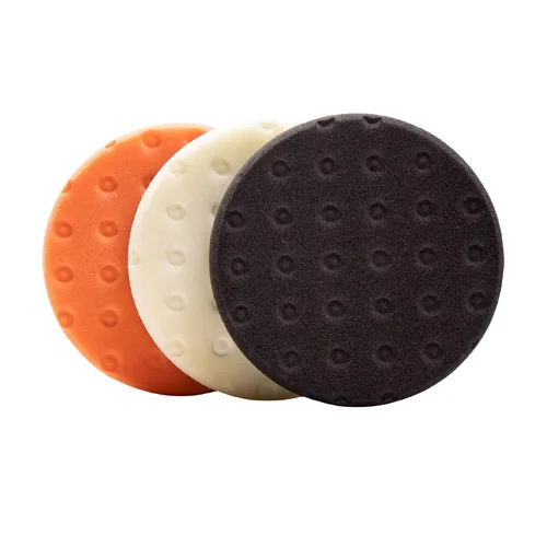 Miniatura 12 de Kit de almohadillas de espuma CCS de 3.5" (Set de 3) para corte ligero, pulido y acabado. Se ajusta a placa de apoyo de 3".