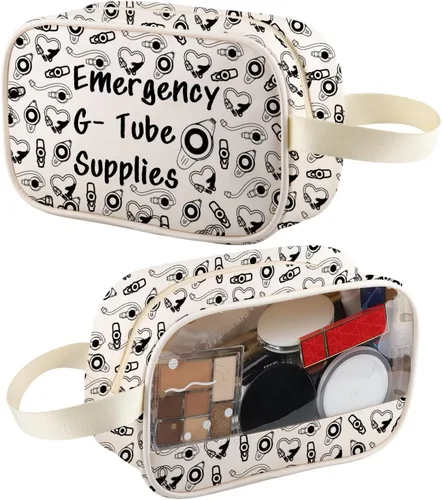 Miniatura 7 de XYANFA Bolsa de tubo de alimentación, regalo divertido para dietista, bolsa de maquillaje para cosméticos de enfermería, regalo de enfermería
