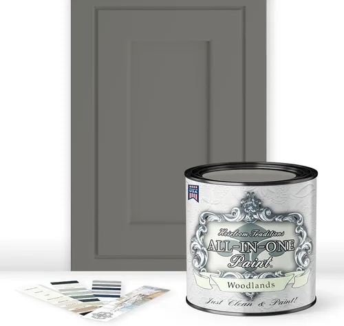 Miniatura 160 de Pintura TODO EN UNO, Abbey (gris cálido), Muestra de 8oz - Pintura duradera para gabinetes y muebles. Imprimación y capa superior incorporadas,
