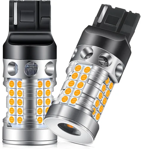 Miniatura 7 de Luz de señal de giro 1156 bombillas LED amarillo ámbar 2200K 4000LM extremadamente brillante CANBUS sin errores BA15S 7506 1156A 1003 1141 P21W