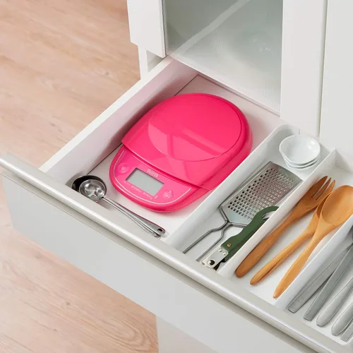 Miniatura 4 de Tanita KD-313 PK Báscula de cocina, báscula de cocina, para cocinar, fabricada en Japón, digital, 6.6 lbs (3 kg), 0.4 oz (1 g) Unidad, Rosa Rosado