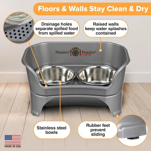 Miniatura 4 de Neater Feeder Express Cuencos para Perros a Prueba de Desordenes Elevados para Razas de Tamaño Mediano a Grande, Cuenco de Comida para Perros sin