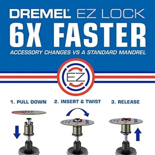 Miniatura 4 de Dremel EZ456B - Ruedas de corte para herramientas rotativas EZ Lock de 1 1/2 pulgadas, accesorios de corte de herramientas rotativas, perfectos