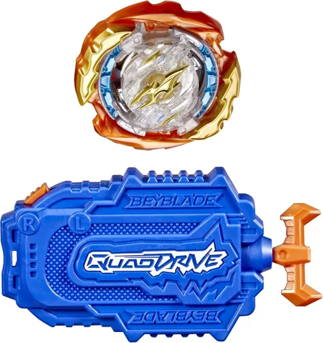 Beyblade Burst QuadDrive Cyclone Fury Set de Lanzador de Cuerda - Set de Juego de Batalla con Lanzador de Cuerda y Peonza de Batalla con Giro a la