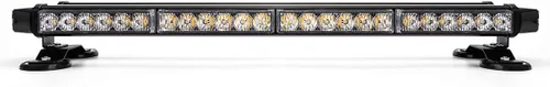 Miniatura 4 de CUMART 26.5" Barra de luz de alerta en el techo para vehículos ámbar amarillo 54 LED, luz de advertencia de emergencia intermitente