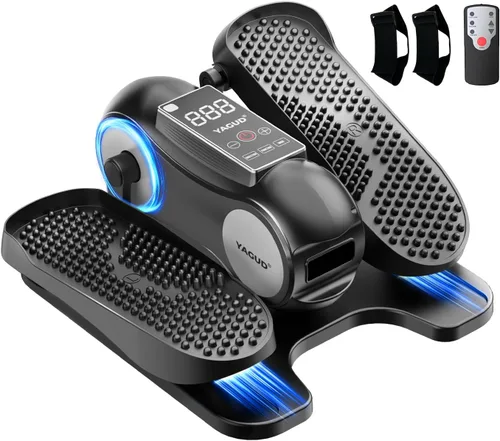 Yagud Máquina Elíptica Bajo el Escritorio, Ejercitador de Piernas Elíptico Como se Ve en la TV para Personas Mayores con Control Remoto, Pedal
