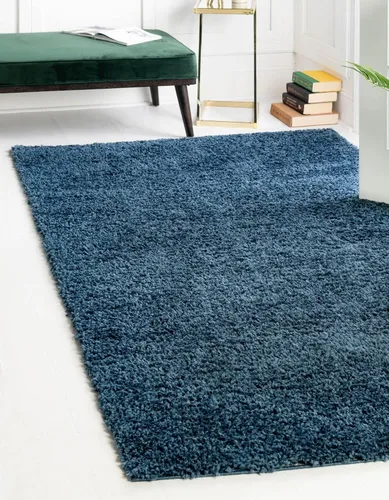 Miniatura 107 de Unique Loom Davos Shag Collection - Alfombra de área, color liso (4 pies 1 pulgada x 6 pies 1 pulgada, rectangular, color pimienta)