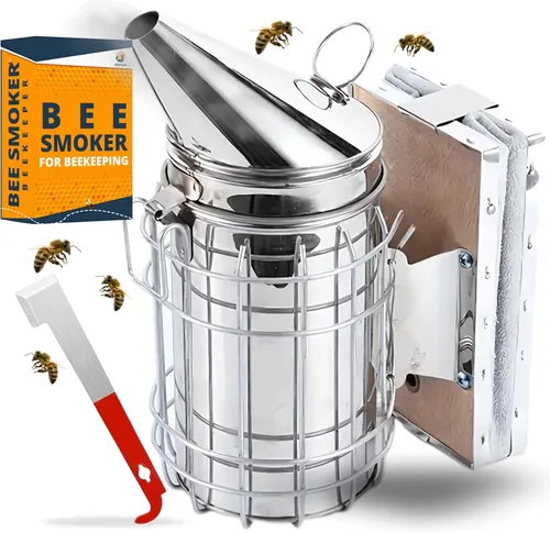 SunVara Escudo térmico de acero inoxidable para ahumador de abejas de alto nivel 11"