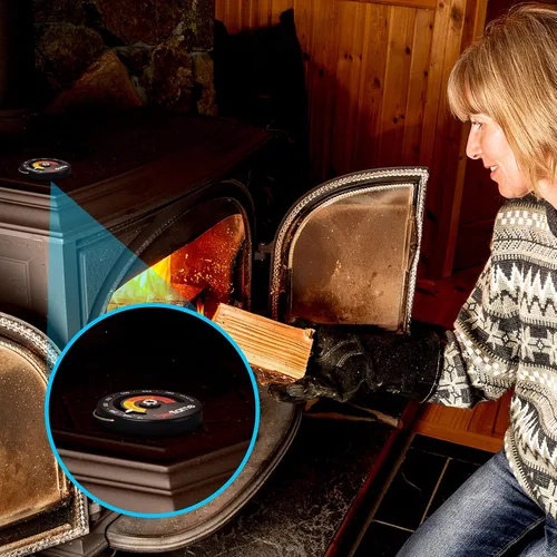 Miniatura 7 de Skyflame Termómetro superior magnético Medidor de temperatura de estufa de madera con dial grande, accesorios de chimenea para estufas de gas/estufa