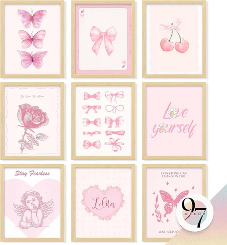 Miniatura 9 de 97 Decor Decoración de Habitación Estética Coqueta Rosa - Decoración de Pared Coqueta, Pósteres Coqueta Para Habitación Estética Kit de Collage Rosa