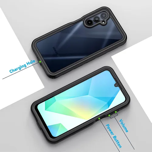 Miniatura 6 de Lanhiem - Funda para Samsung Galaxy A16 5G, impermeable IP68, resistente al polvo, con protector de pantalla integrado, cubierta protectora