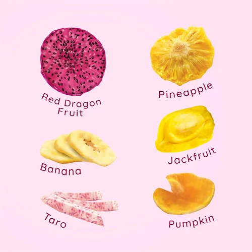Miniatura 6 de Jans Buah Chips de frutas secas: experimenta frutas mixtas secas reales, sin gluten, dulces y crujientes, listas para comer, perfectas