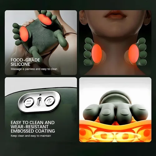 Miniatura 5 de Masajeador de cuello, masajeador de cuello con calor, masajeador Shiatsu de cuello y espalda con amasado 4D, masajeador de hombro mejorado 2026