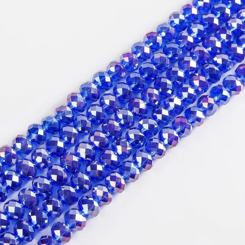 Miniatura 14 de Cuentas de vidrio Rondelle de 4mm para hacer joyas 1200 piezas Cuentas espaciadoras facetadas en forma de Briolette de cristal surtidos Suministros