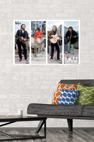 Miniatura 2 de The Beatles - Póster de pared Let It Be Bars, 22.37 x 34.00 pulgadas, paquete de póster y montaje