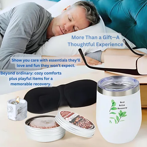 Miniatura 4 de Regalos para hombres y mujeres, paquete de cestas de regalo BluQbt Care para recuperación de cirugía de quimioterapia para amigos enfermos, muestra