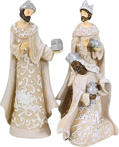 Miniatura 5 de Nativity Sets - Juego exclusivo de 7 piezas de Belén, cuenta con la Sagrada Familia con los 3 Reyes y un Ángel Gloria, 7.5 pulgadas