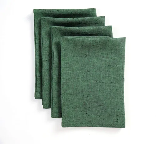 Miniatura 58 de Solino Home Athena - Juego de 4 manteles individuales cuadrados de lino natural claro de 14 x 14 pulgadas, manteles individuales 100 % lino puro