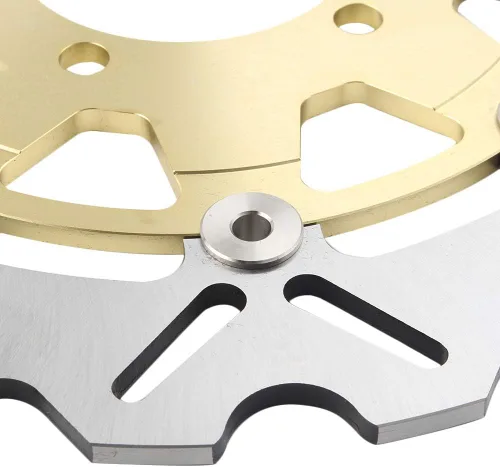 Miniatura 4 de Lirun - Par de discos de freno delantero de repuesto para Kawasaki Ninja ZX6RR 2005-2006 / VERSYS 650 2007-2014 / Ninja ZX10R 2004-2007, dorado