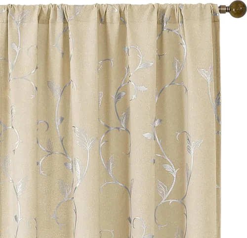 Miniatura 21 de BUHUA Cortinas Opacas de 63 Pulgadas de Largo, 2 Paneles con Aislamiento Térmico, Tratamiento de Ventana para Dormitorio, Cortinas Oscurecedoras