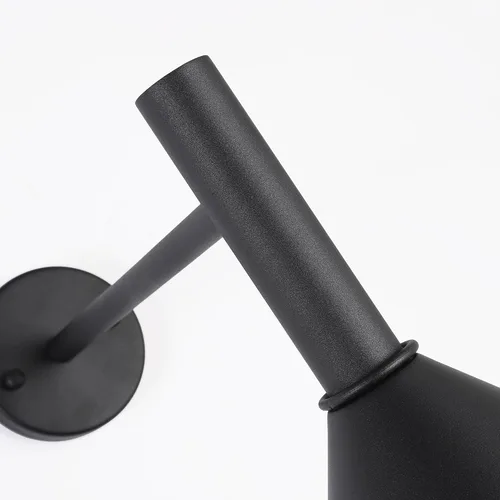 Miniatura 8 de Lámpara de granero de cuello de cisne negro satinado de 19 pulgadas con brazo de extensión largo de 15 pulgadas, aplique de pared de granja