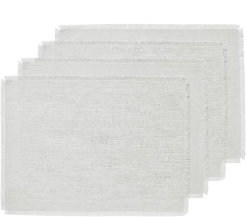 Miniatura 18 de Solino Home Juego de 4 servilletas de lino de remolacha 100% lino puro con flecos de 20 x 20 pulgadas