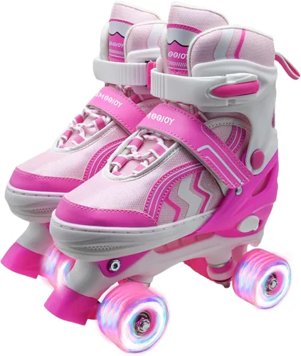 Miniatura 10 de Patines ajustables para niños y niñas, con todas las ruedas iluminadas de 5 a 8 años y 8 a 12 años, para principiantes en deportes al aire libre e