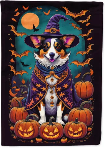 Miniatura 18 de Caroline's Treasures DAC1466GF - Bandera decorativa para jardín de Halloween de Affenpinscher Witchy para jardín, decoración para patio exterior