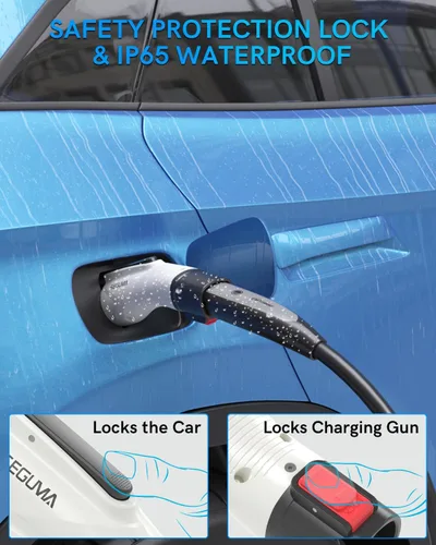 Miniatura 4 de Adaptador de cargador EV para Tesla a J1772, hasta 60A 250V, IP65, NACS a J1772, adaptador de carga EV J1772 compatible con conector de pared Tesla