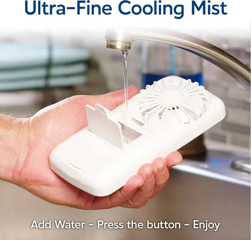 Miniatura 7 de Arctic Air Ventilador portátil pequeño de bolsillo, potente enfriador de aire personal con 3 velocidades ajustables, duración de la batería de 12
