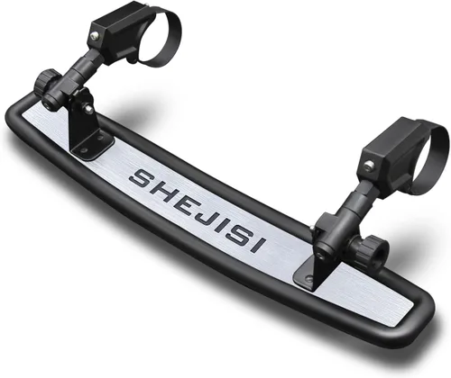 SHEJISI Espejos UTV, material de aleación de aluminio, nuevo espejo retrovisor RZR 2024 para jaula antivuelco de 1.5 a 2 pulgadas, ajustable para