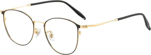 Miniatura 11 de GUDVUE Lentes de luz azul, para computadora/juegos/TV/teléfonos para mujeres/hombres, antirreflejos/UV400/fatiga ocular, negro/dorado