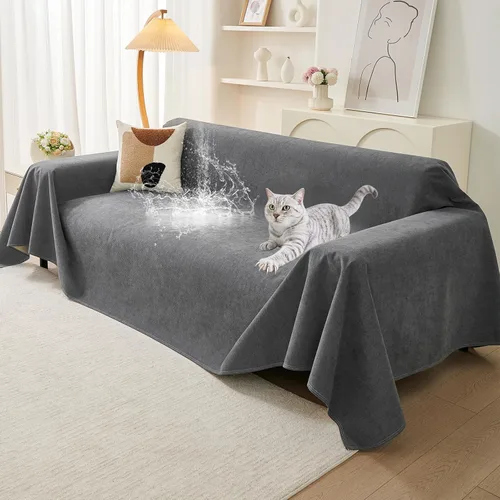 Miniatura 14 de Warmstar Couch Protector from Cat Claws, Waterproof Couch Cover Anti Slip,Couch Cover 3 Cushion Sofa Washable,Anti-Scratch Pet Sofa Cover Heavy Beige