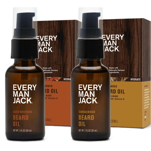 Miniatura 15 de Every Man Jack Aceite para barba para hombre, fragancia de bourbon envejecido, hidrata y suaviza profundamente tu barba y añade un brillo natural