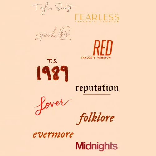 Miniatura 2 de COTATI Taylor Collar Swifties Álbum Amante de la música Media noche Eras Speaknow Fearless Todo demasiado bien Folklore Joyería Inspirada Fans