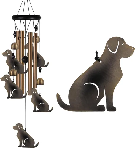 Miniatura 13 de Campanillas de viento de elefante al aire libre para decoración de interiores – Campana de viento romántica hecha a mano pura de 28 pulgadas