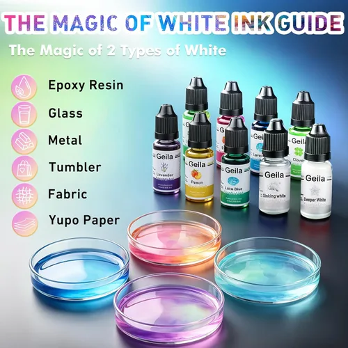 Miniatura 4 de Geila Juego de tintas de alcohol de 24 colores – Tintas de alcohol de alta concentración para resina, tinte vibrante de resina epoxi para placa