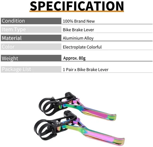 Miniatura 3 de Keenso Palancas de freno de bicicleta, aleación de aluminio ultraligera, palanca de freno deslizante de aceite, accesorio de ciclismo para bicicleta