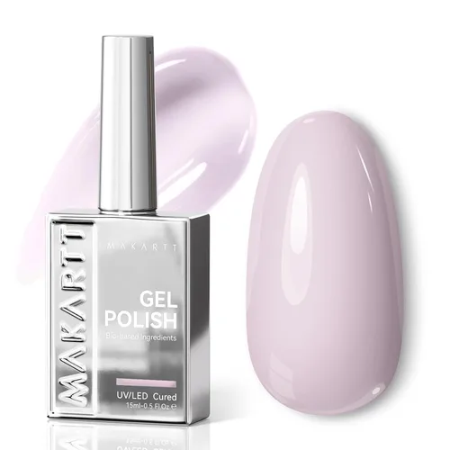 Miniatura 12 de Makartt Esmalte de uñas de gel Jelly Bright Nude de 0.5 fl oz (0.5 fl oz), sin hema, neutro, nude, efecto translúcido, efecto translúcido, remojar