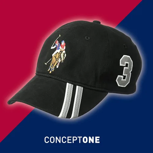 Miniatura 7 de Concept One U.s Polo Assn. Dad Hat, Embroidered Horse Logo Adjustable Adult Baseball Cap with Diagonal Accent Stripes