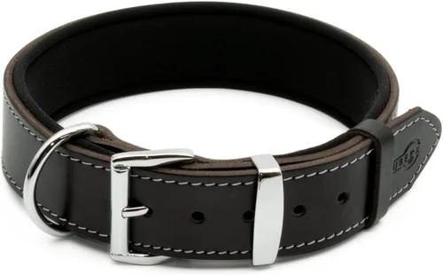 Miniatura 10 de Collar de perro de cuero curtido vegetal para perros grandes, collares de perro resistentes y de diseño de lujo