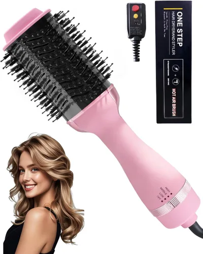 Miniatura 10 de Peine con calefacción y cepillo secador 4 en 1, cepillo alisador de pelo, doble modo para secar, alisar, rizar y dar volumen a todo tipo de cabello