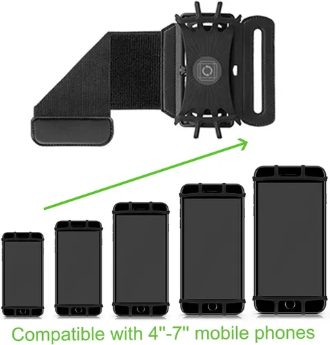 Miniatura 5 de Soporte universal para teléfono celular, rotación de 360°, antebrazo, muñeca, entrenamiento, banda deportiva para Samsung Galaxy S25 S24 S23 S22 S21
