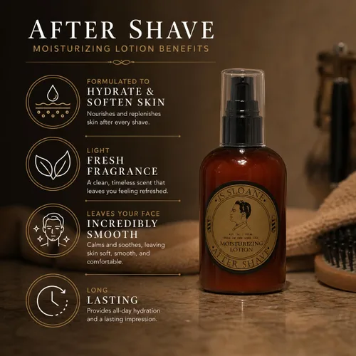 Miniatura 2 de JS Sloane Loción hidratante para después del afeitado para hombres, bálsamo hidratante para después del afeitado, alivia la irritación