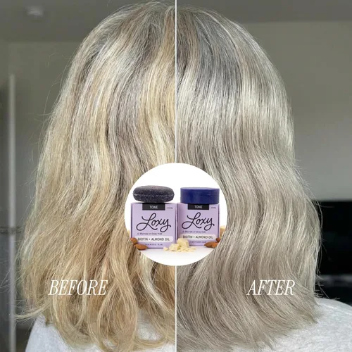Miniatura 4 de Loxy - Juego de jabón en barra de champú y acondicionador tonificante morado para cabello rubio o gris, biotina y aceite de almendras, vegano