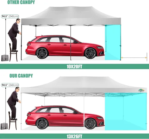 Miniatura 122 de COBIZI Tienda de campaña desplegable de 6.6 x 6.6 pies, toldo resistente, fácil de instalar, impermeable, para exteriores, fiestas, playa, jardín