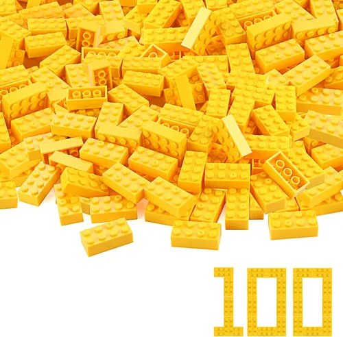 Miniatura 16 de Ladrillos de 2 x 4, lima, 320 piezas partes de color verde amarillento, kit de construcción clásico, conjunto de juego creativo, bloques de juguete