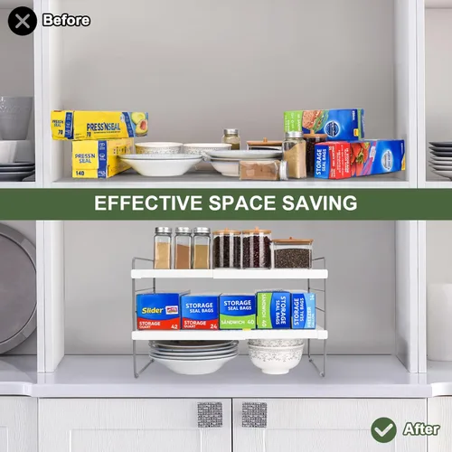 Miniatura 3 de Organización y almacenamiento de despensa para cocina, estante organizador de caja de papel de cocina expandible, organizador de papel de aluminio