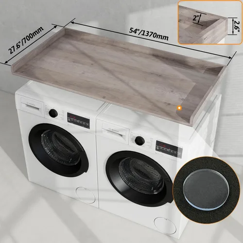 Miniatura 3 de Vomavex Encimera de lavadora y secadora, 54 pulgadas de ancho x 27.4 pulgadas de profundidad, cubiertas para lavadora y secadora para la parte